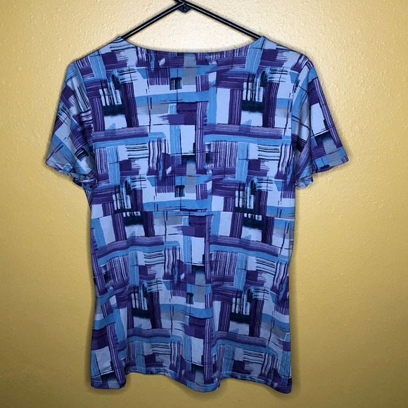 Daisy Fuentes Purple Petite Knot Front Blouse - Picture 2 of 6